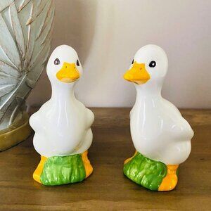 Vintage Duck Large Salt and Pepper Shakers